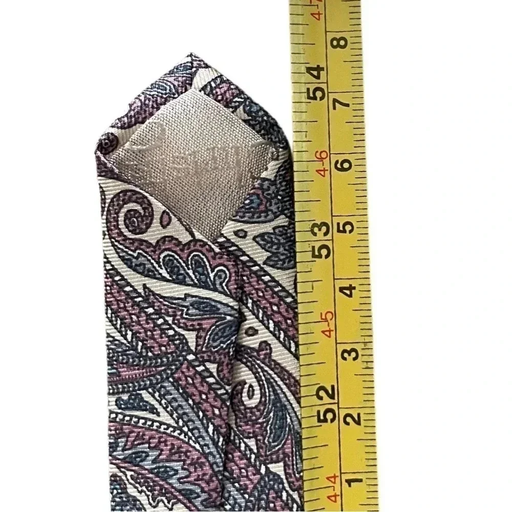 CHRISTIAN DIOR Vintage Necktie 100% Silk Fabric Woven in Italy - Made in USA